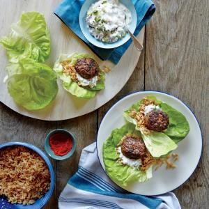 Beef and lamb kofta lettuce wraps