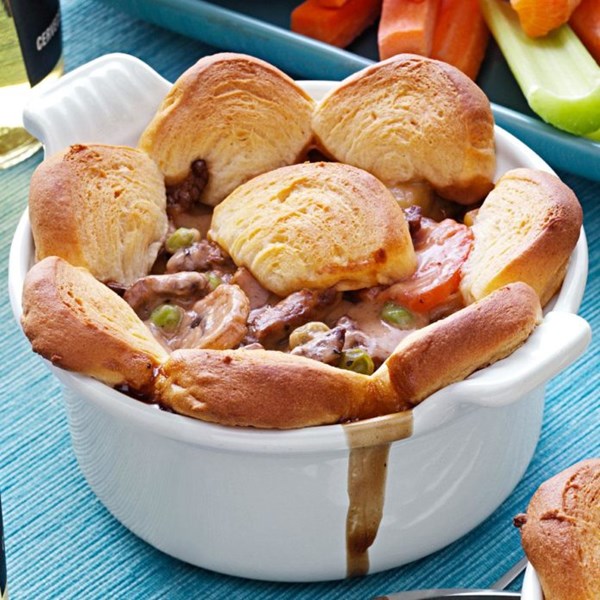 Beef and mushroom potpies