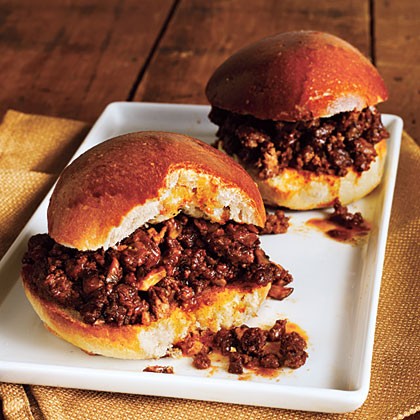 Beef and mushroom sloppy Joes