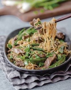 Beef and noodle stir fry