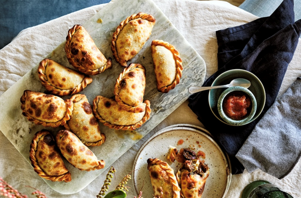 Beef and olive empanadas with tomato salsa (Llajwa)
