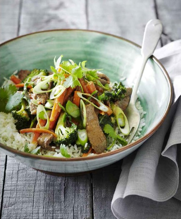Beef and spicy orange stir-fry