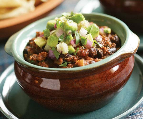 Beef and three-bean chili