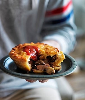 Beef, bacon and mushroom pies