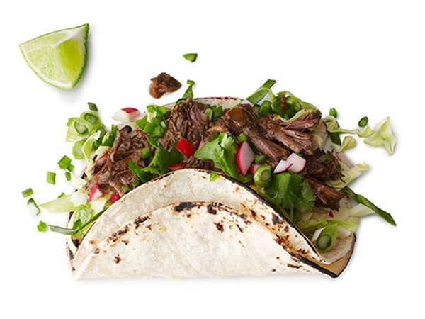 Beef barbacoa tacos