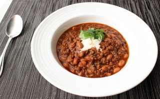 Beef, bean, and beer chili
