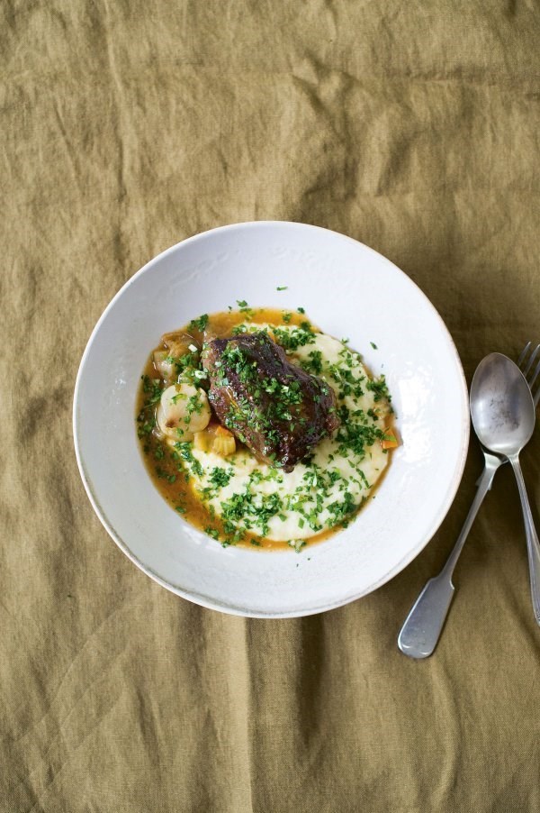 Beef braised in ale with persillade