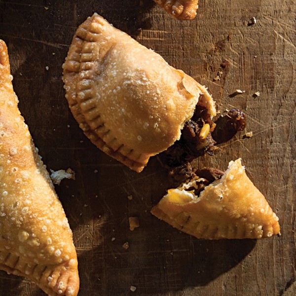 Beef brisket and picadillo-stuffed empanadas
