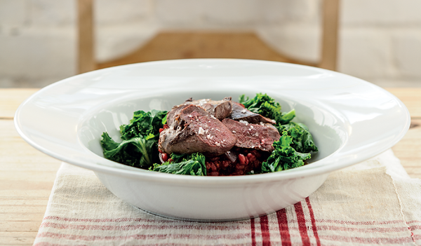 Beef brisket slow-roasted in coffee sauce with Valor mash