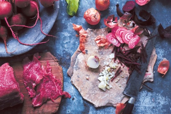 Beef carpaccio with cashew cream