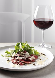 Beef carpaccio with horseradish dressing