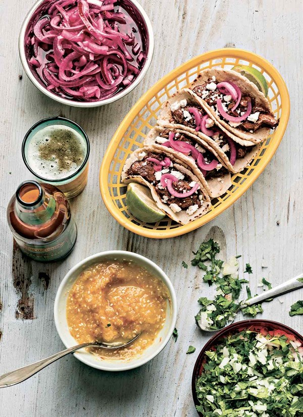 Beef chili tacos
