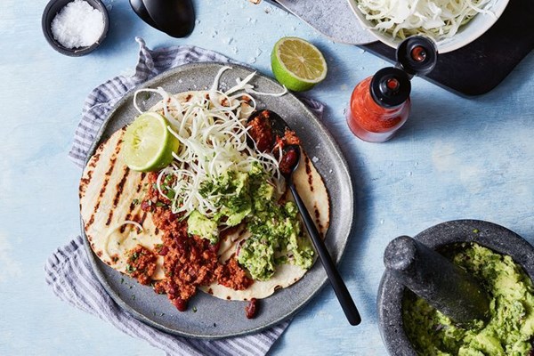 Beef chilli tortillas