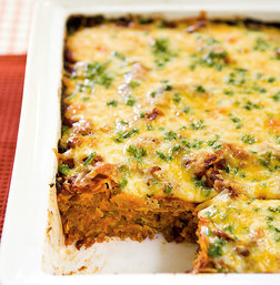 Beef enchilada casserole