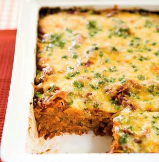 Beef enchilada casserole