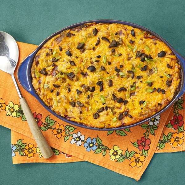 Beef enchilada casserole