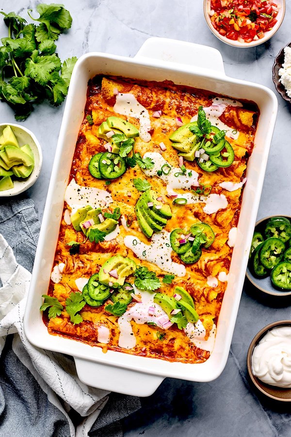 Beef enchiladas