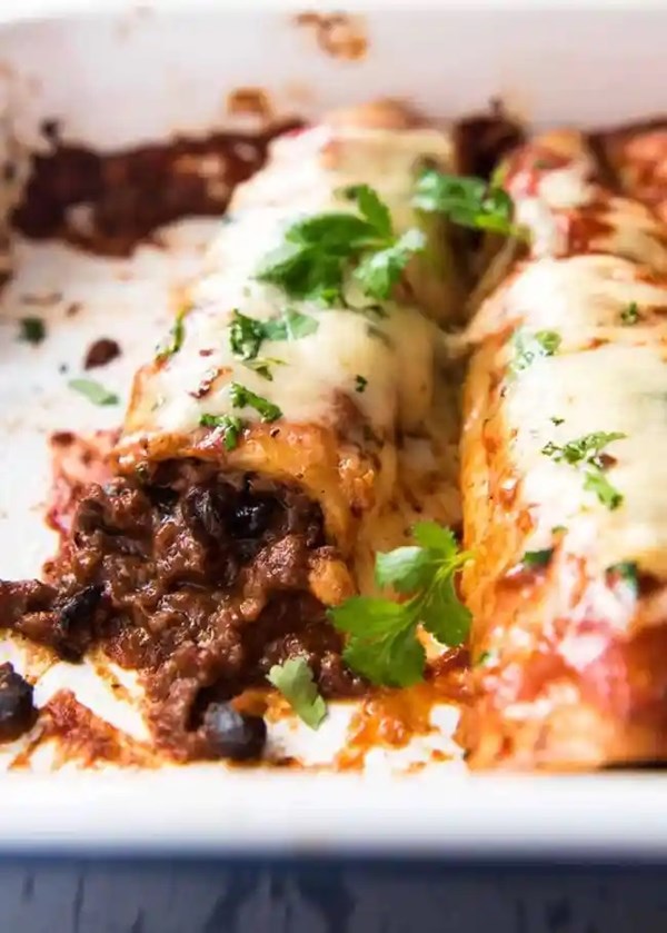 Beef enchiladas