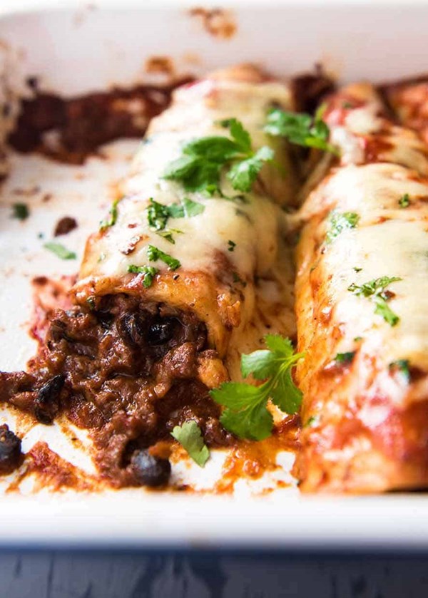 Beef enchiladas