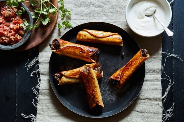 Beef flautas