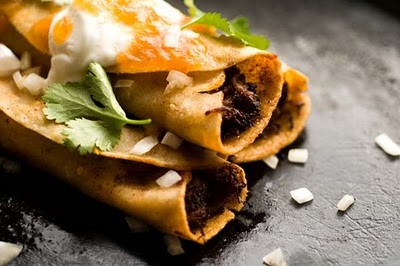 Beef flautas