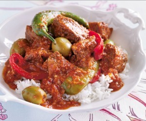 Beef kaldereta (Kaldezetang baka)