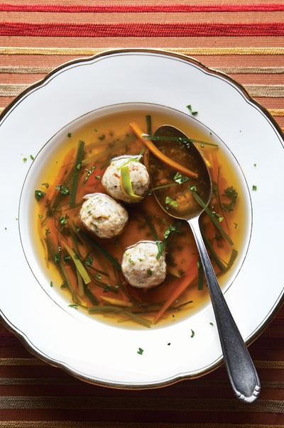 Beef marrow dumpling soup (Markklösschensuppe)