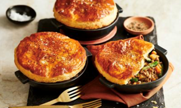 Beef massaman pot pies