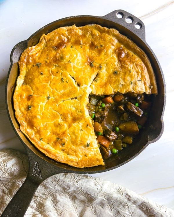 Beef pot pie with Guinness