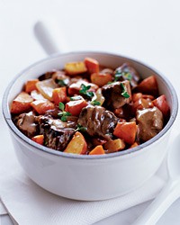 Beef rib eye and vegetable stew