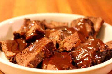 Beef roast braised in Zinfandel