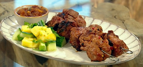 Beef satay skewers (Sate daging)