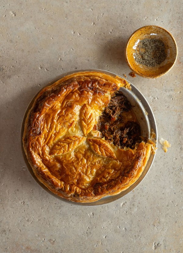 Beef short rib pepper pie