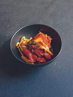 Beef shoulder marinated in canola oil