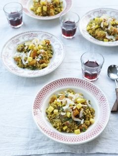 Beef, squash and mango pilau