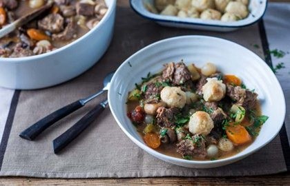 Beef stew and dumplings