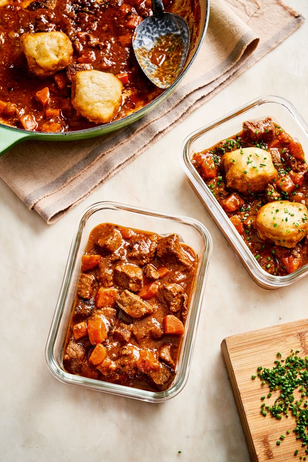 Beef stew and dumplings