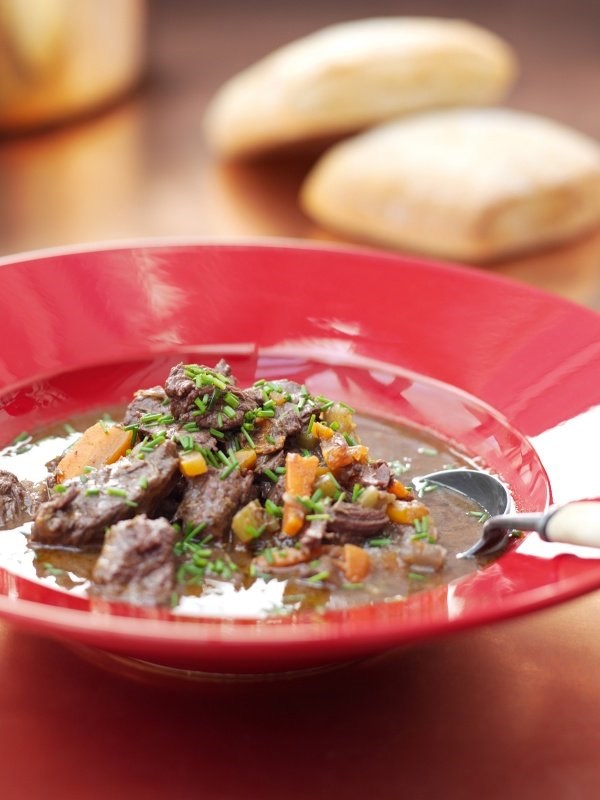 Beef stew with anchovies and thyme