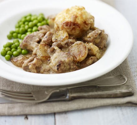 Beef stew with horseradish dumplings