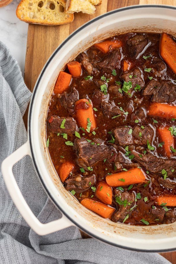 Beef stew with red wine