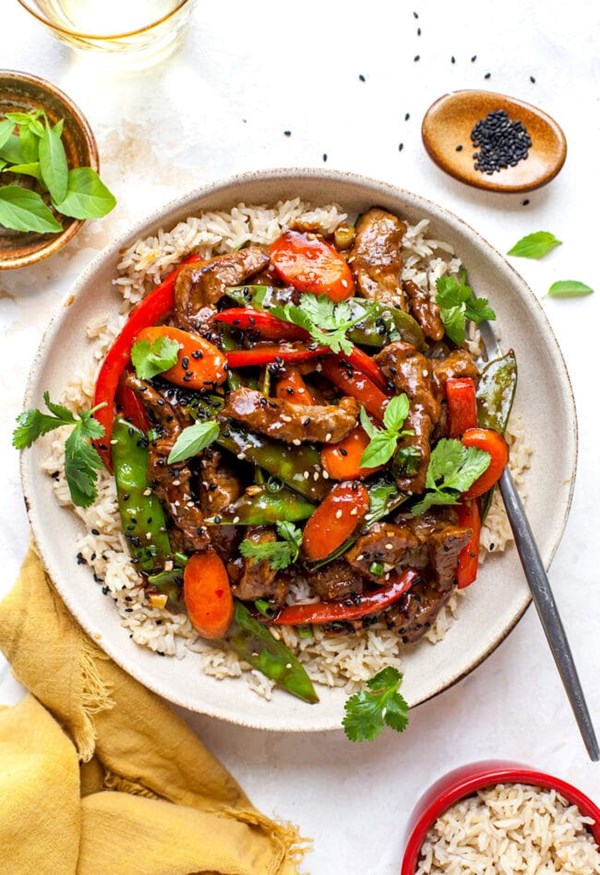 Beef stir fry