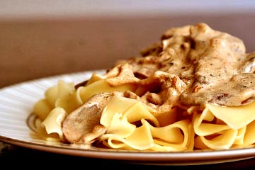Beef stroganoff