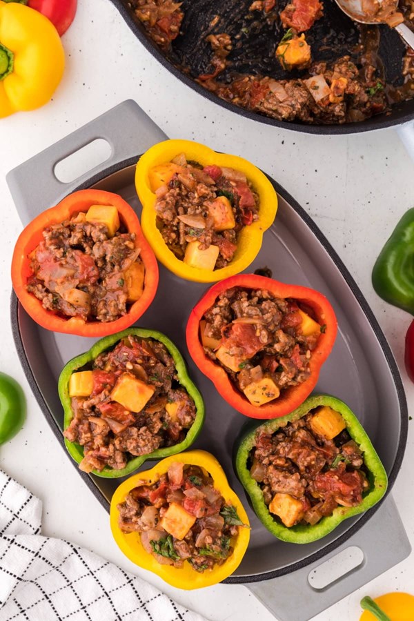 Beef stuffed peppers