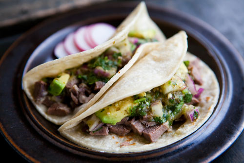 Beef tacos de lengua