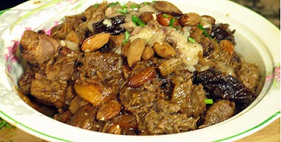 Beef tagine with dried fruit