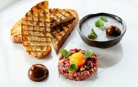 Beef tartare, potted beef with dripping and sourdough toast