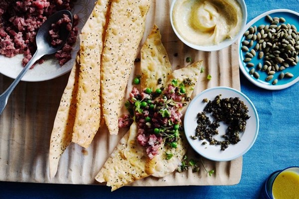 Beef tartare with bottarga mayonnaise