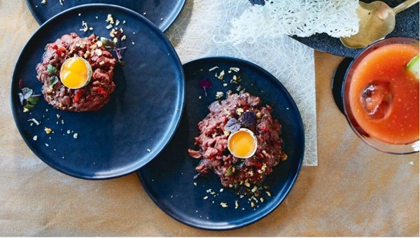 Beef tartare with pickled chilli dressing
