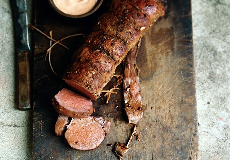 Beef tenderloin with smoked-paprika mayonnaise