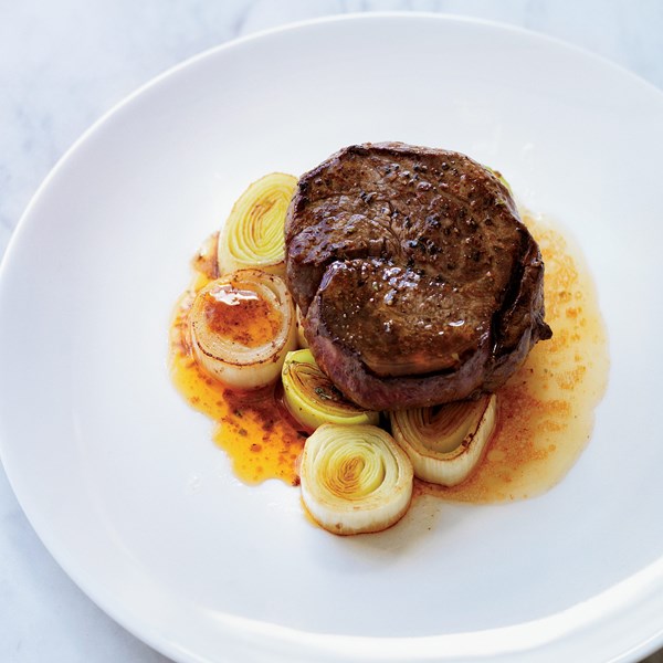 Beef tenderloin with spicy Latin sauces [Nobu Matsuhisa]